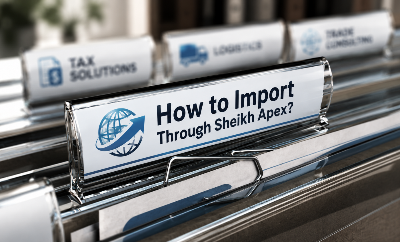 Import coordination and sourcing support through Sheikh Apex